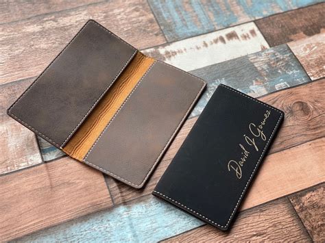 Personalized Checkbook Cover Leather Checkbook Checkbook | Etsy