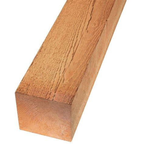 8 in. x 8 in. x 10 ft. Rough Green Western Red Cedar Timber 50741 - The ...