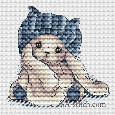 Зайчик у шапочці | SA-stitch
