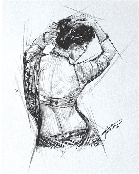 ArtStation - Beautiful Girl Pencil Sketch 2023 #beautifulgirl