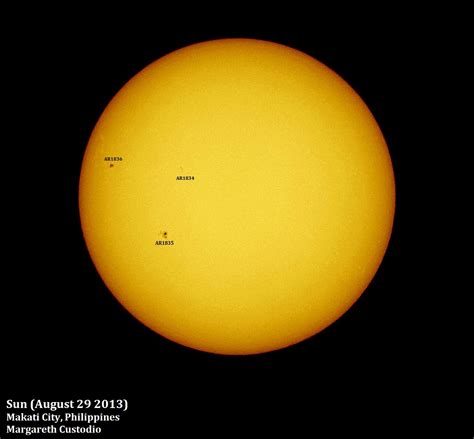 Sky Observer: Solar Images (August 29 2013)