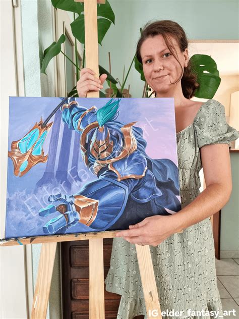 My painting of Jax ⚔️ About 35h of work. Hope you like it! : r/Jaxmains