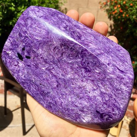 1.95lb XXL Polished Chatoyant Charoite AAA Natural Stone - Siberia ...