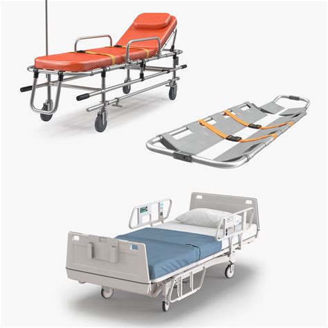 ambulance stretcher medical bed  turbosquid