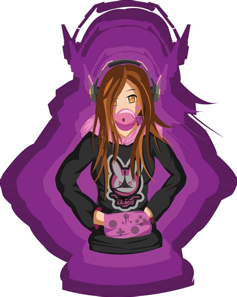 Download Emo Girl Gamer Logo Wallpaper | Wallpapers.com