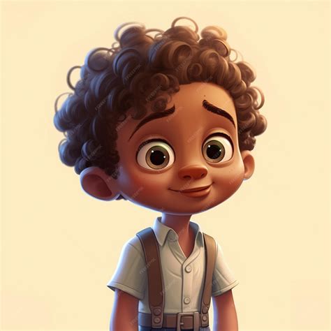 Premium AI Image | A cartoon character that is a boy with brown hair