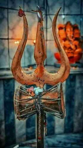 23" Copper Lord Shiva Trishul (Trident) | Exotic India Art