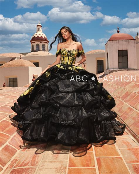 Yellow Floral Ruffled Quinceanera Dress by Ragazza MV49-149 – ABC Fashion