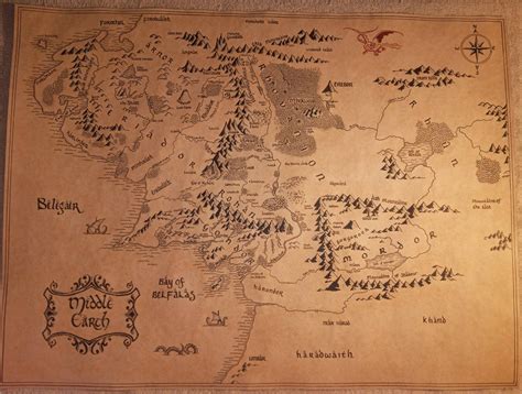 handdrawn jrr tolkien map  middle earth     age etsy
