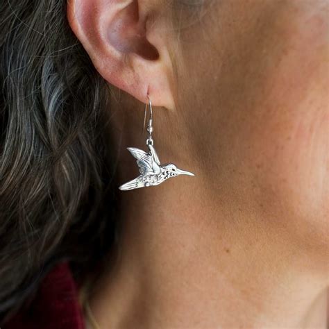 Sterling Silver Hummingbird Earrings