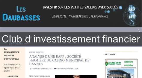 club dinvestissement financier conseil bourse