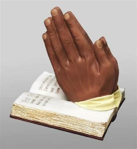 African American Praying Hands Bible Statue | #3904561347