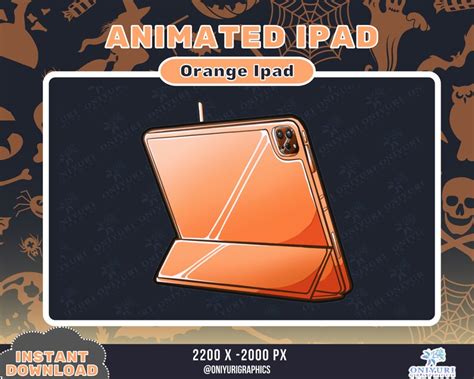 Animated Art Drawing Tablet GIF Orange Vtuber Twitch Overlay - Etsy in ...