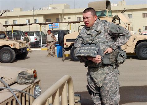 soldiers   protective vests  baghdad article  united