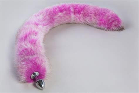 40 inch long tail butt plug tail bdsm 30 real fox tail plug | Etsy