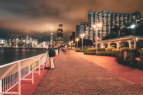 Hung Hom Promenade at Night, Hong Kong, China · Free Stock Photo