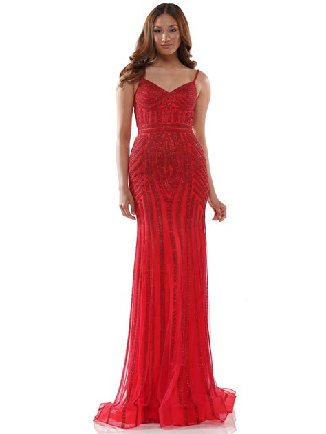 Red Colors G664 Colors Prom Long Formal Beaded Gown - Prom Dresses & Gowns