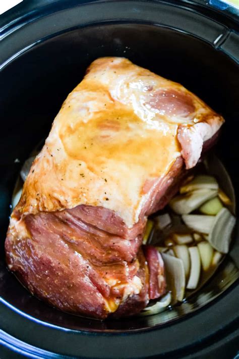 Slow Cooker Pork Shoulder with Mustard BBQ Sauce - Renee Nicole's Kitchen
