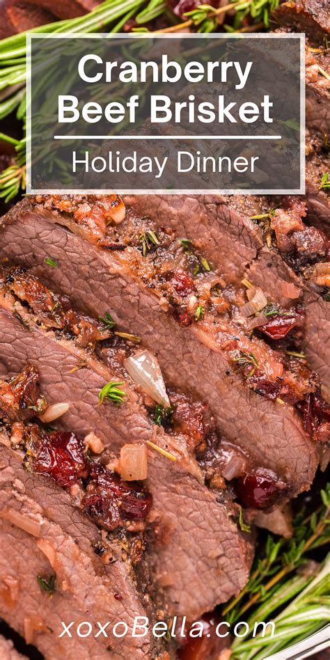 Cranberry Holiday Beef Brisket - xoxoBella