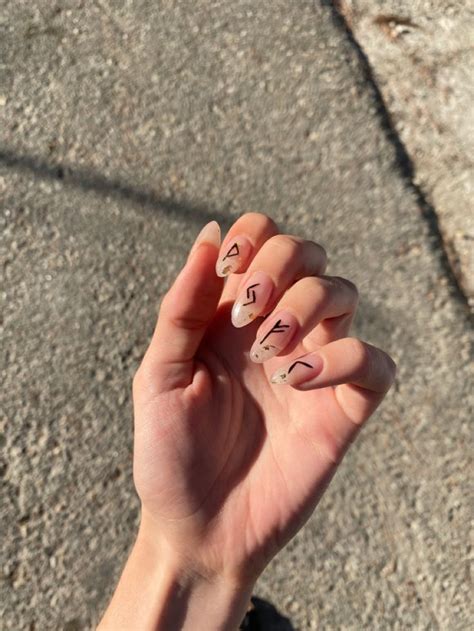 Руны на ногтях | Nail designs, Nail art, Nail inspo