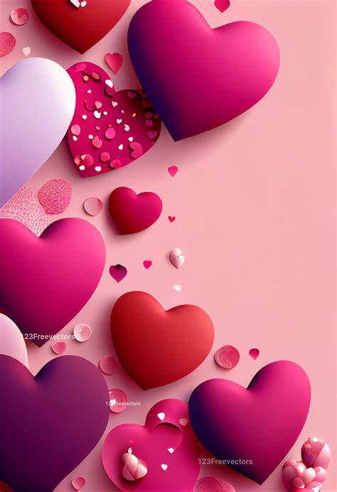 Valentines Day Background with Hearts