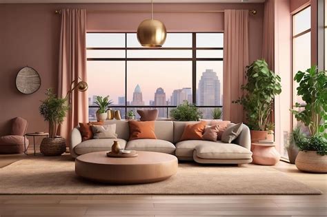 Premium Photo | Living room background for zoom calls