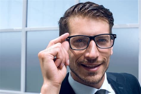 One Serious Businessmen Standing in the Office Stock Photo - Image of ...