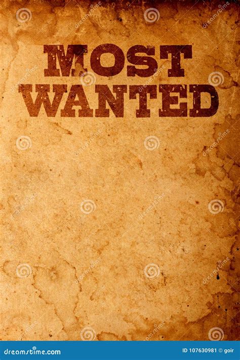 Most Wanted Poster Royalty-Free Stock Photography | CartoonDealer.com ...