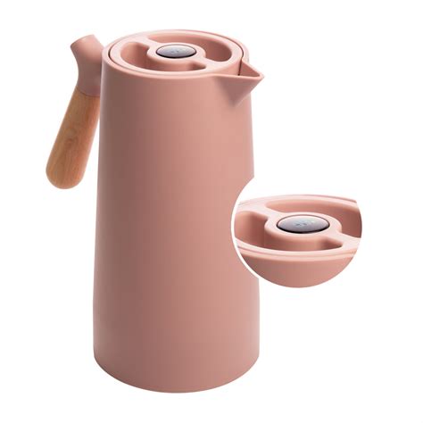 Garrafa Térmica de Plástico com Cabo de Madeira e Termômetro Nórdica