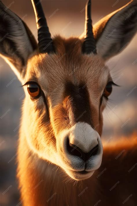 Premium Photo | A close up of a gazelle's face
