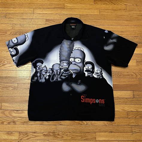 Vintage Vintage 2001 The Simpsons Sopranos Parody Button Down Shirt