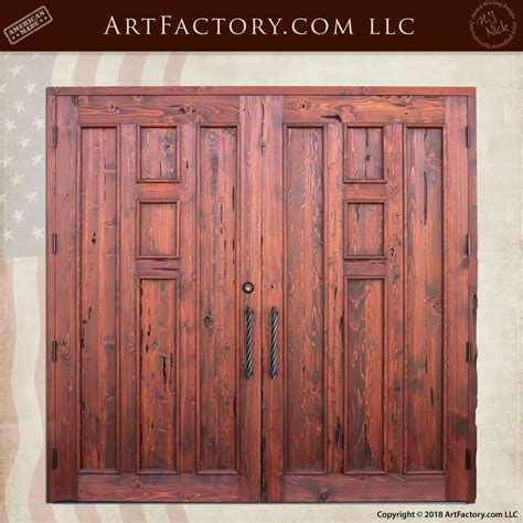 Rustic Tribal Sliding Barn Door Barn door designs, Door design, Custom