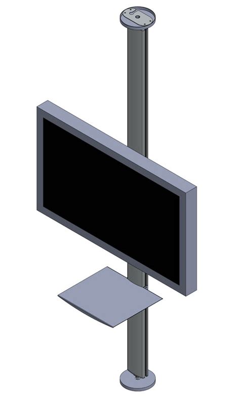 Распорная поворотная стойка с полкойдля ТВ ALG SCREEN WH STT ...