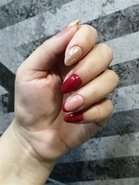 Красные ногти Френч Втирка | Nails, Beauty