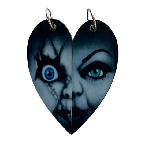 Bride of Chucky Matched Heart Set | Chucky & Tiffany Valentine