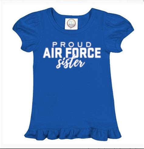 Proud Air Force Sister Top Girls Military Top Customize | Etsy
