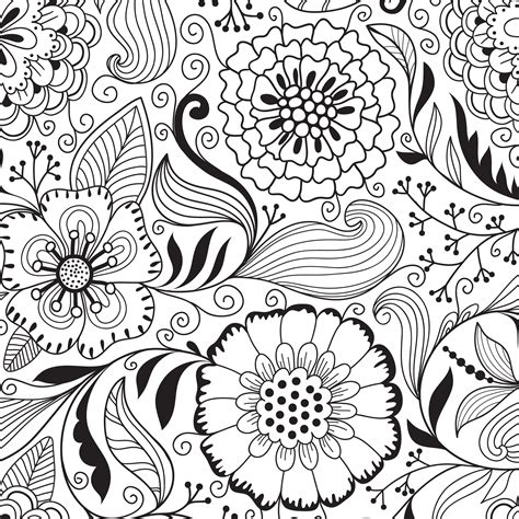 Floral Coloring Pages for Adults - Best Coloring Pages For Kids