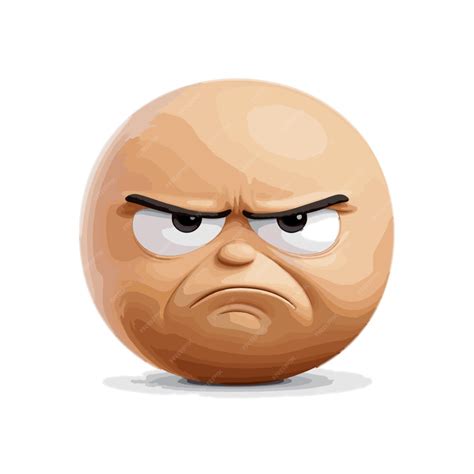 Premium Vector | Slightly frowning face emoji on white background