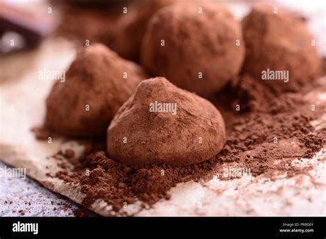 Chocolate candy - belgian truffles Stock Photo - Alamy