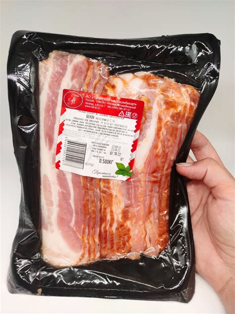Бекон Таганский мясокомбинат Мясной продукт из свинины сырокопченый ...
