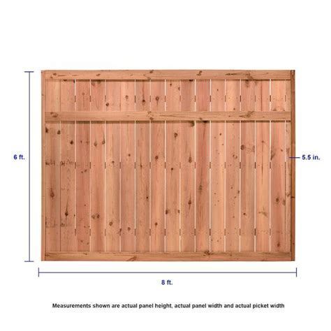 6 ft h x 8 ft w pressure treated pine flat top fence panel lowes com ...