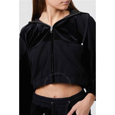 The Kooples Ladies Dual Fabric Sweatshirt Black, Size 1 (S) 109743 ...
