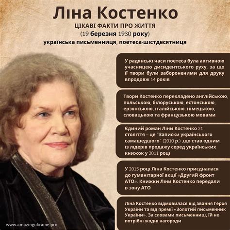 Цікаві факти про Ліну Костенко. 19 березня 1930 року народилася Ліна ...