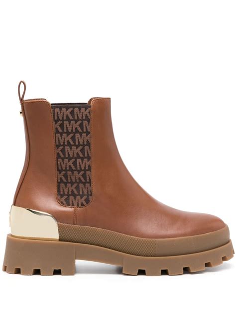 Michael Michael Kors Rowan Leather Ankle Boots In Brown | ModeSens