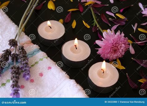 flames stock photo image  flowers luxury tealights
