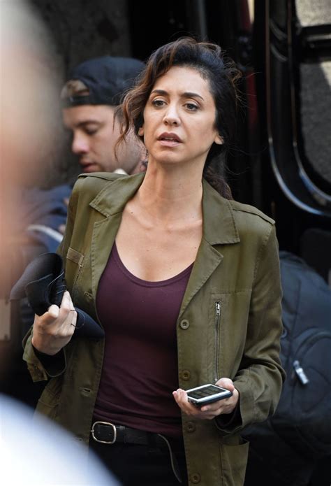 MOZHAN MARNO on the Set of The Blacklist in New York 10/03/2017