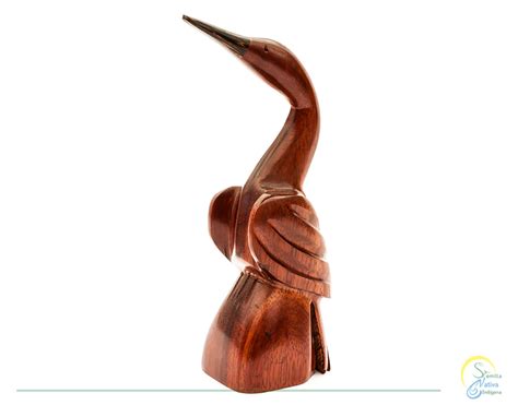 Garza bird – Carved wood piece – Semilla Nativa