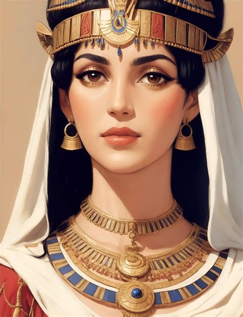 Premium AI Image | Close Up Portrait Of Egyptian Pharaoh Queen Cleopatra