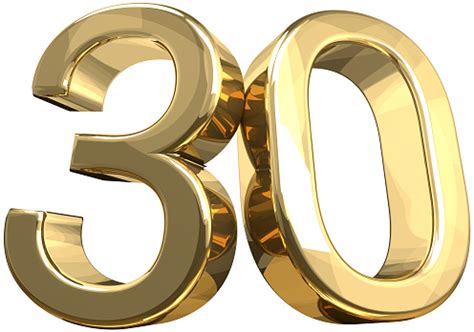 30 Goldene Zahl Isoliert 3drendering Stockfoto und mehr Bilder von 30 ...