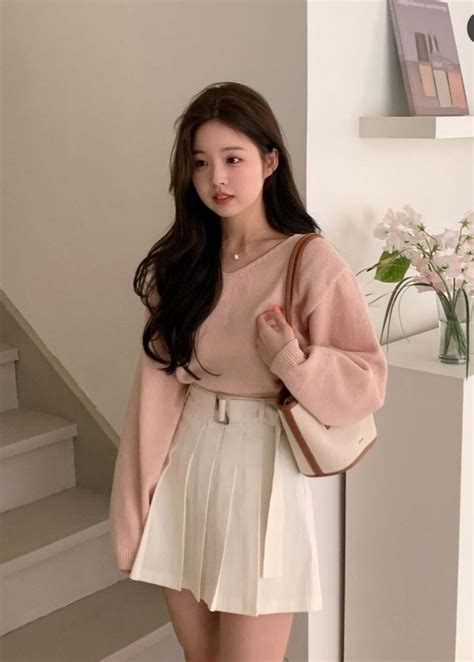 korean aesthetic clothing korean girly outfits pink korean outfits